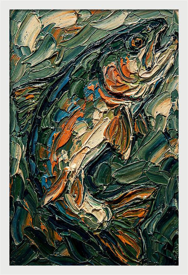 Trout In Vibrant Swirls