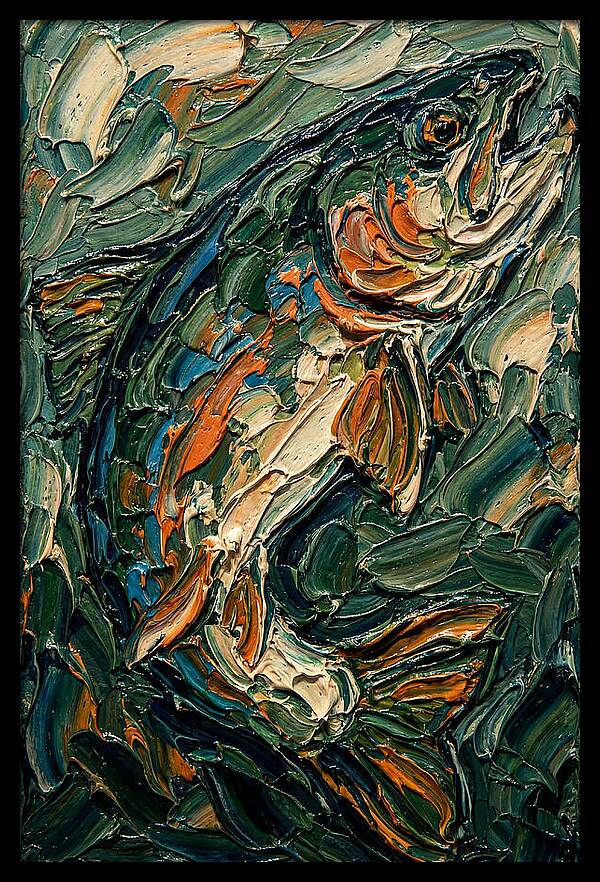 Trout In Vibrant Swirls