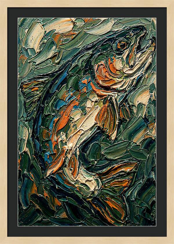 Trout In Vibrant Swirls