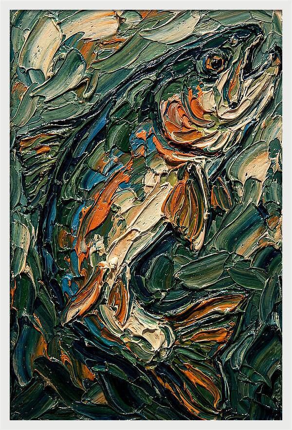 Trout In Vibrant Swirls