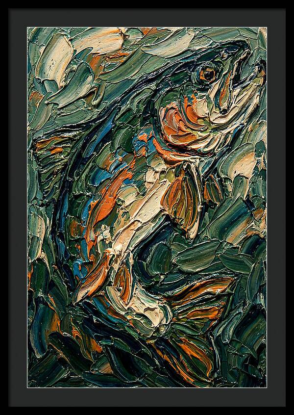 Trout In Vibrant Swirls