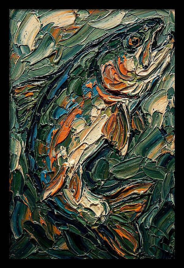 Trout In Vibrant Swirls