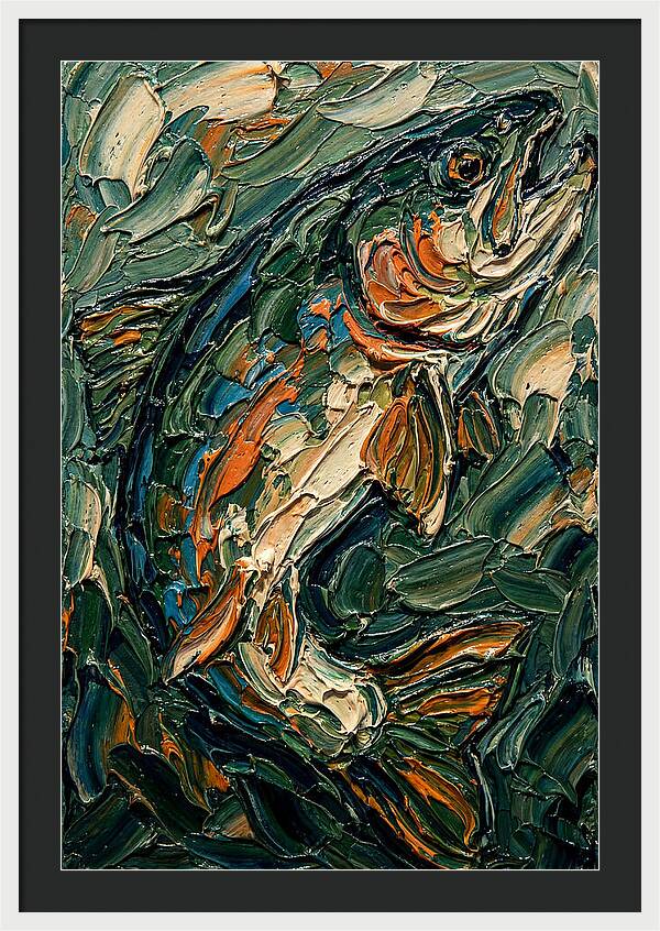 Trout In Vibrant Swirls