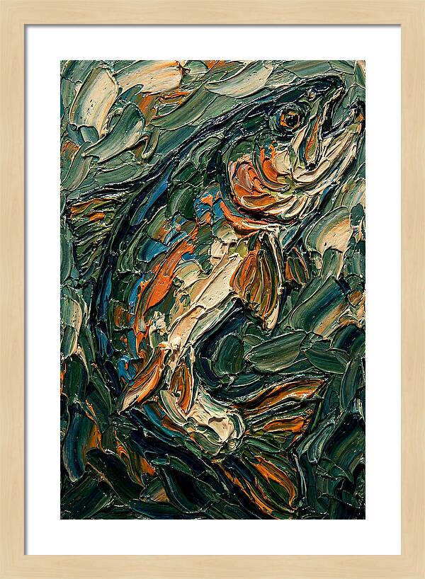 Trout In Vibrant Swirls