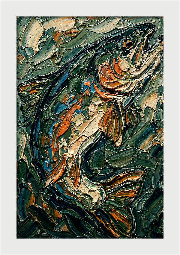 Trout In Vibrant Swirls
