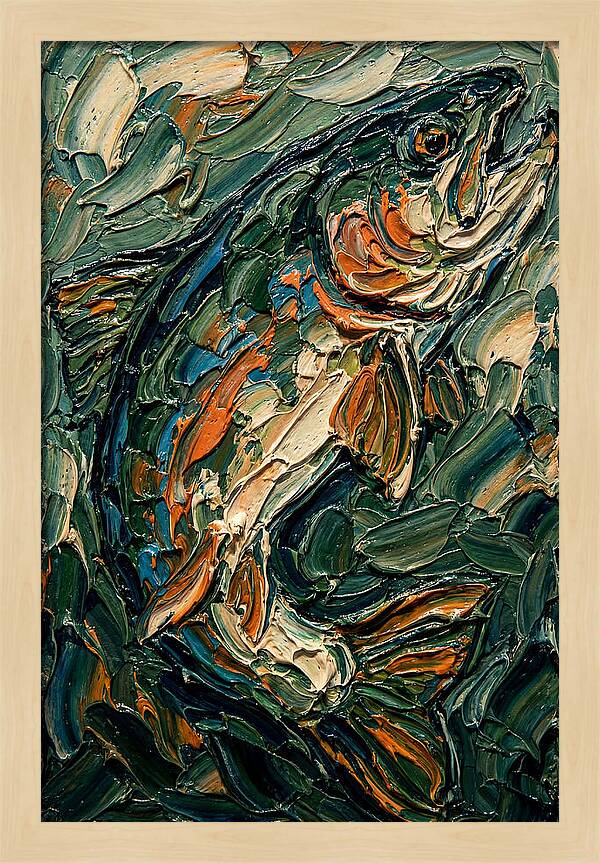 Trout In Vibrant Swirls