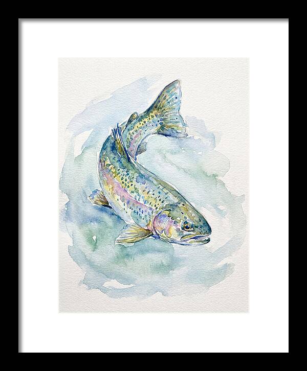 Trout Swimming In Watercolor