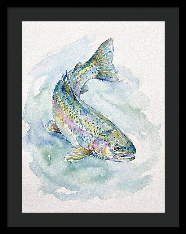 Trout Swimming In Watercolor