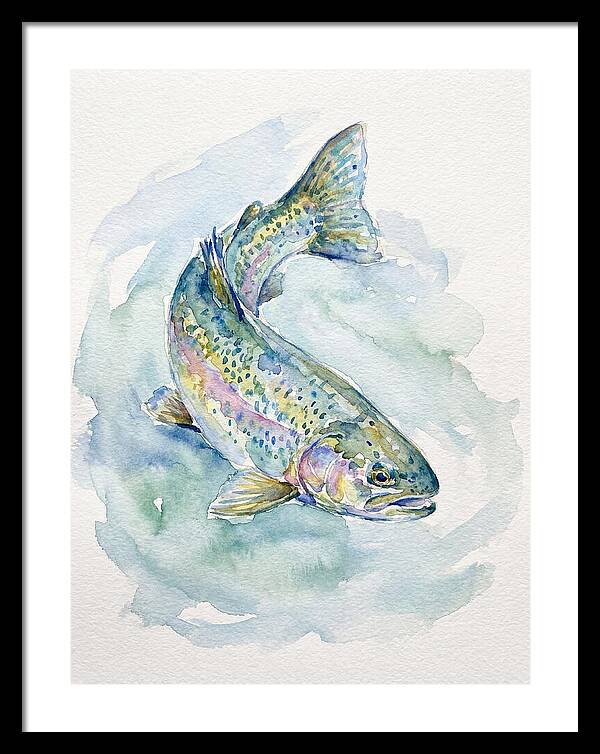 Trout Swimming In Watercolor