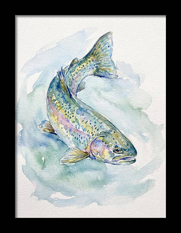 Trout Swimming In Watercolor