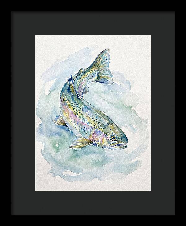 Trout Swimming In Watercolor