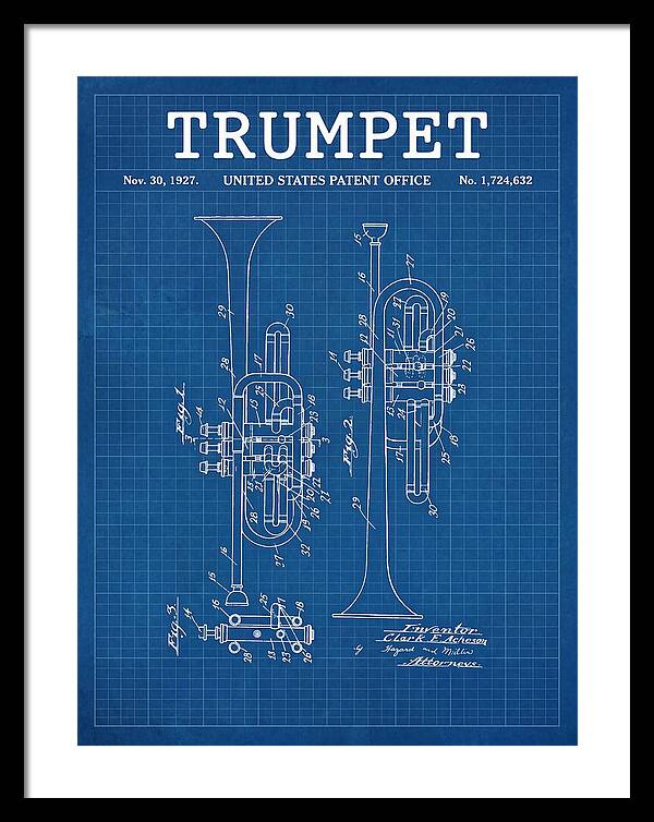 Trumpet Blueprint Patent Us1724632a