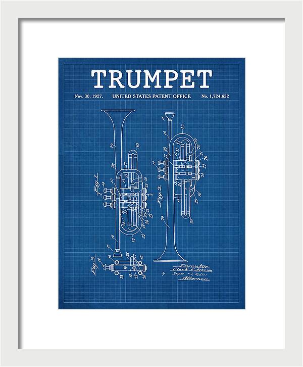 Trumpet Blueprint Patent Us1724632a