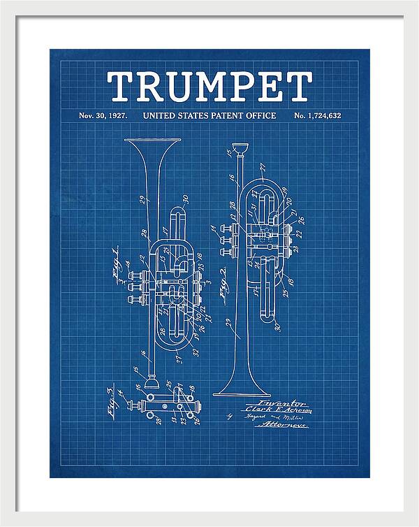 Trumpet Blueprint Patent Us1724632a