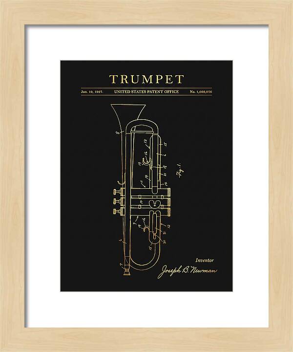 Trumpet Gold Patent Us1662076a