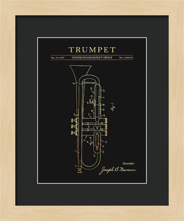 Trumpet Gold Patent Us1662076a