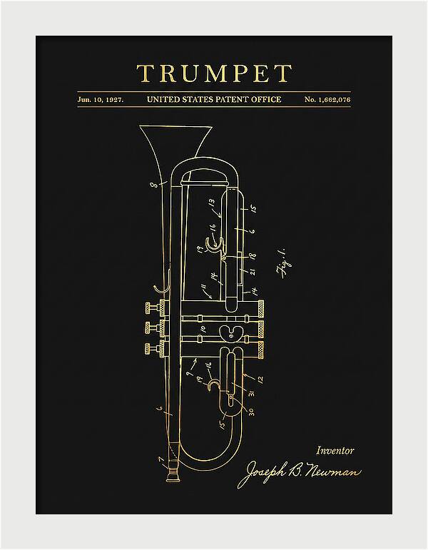 Trumpet Gold Patent Us1662076a