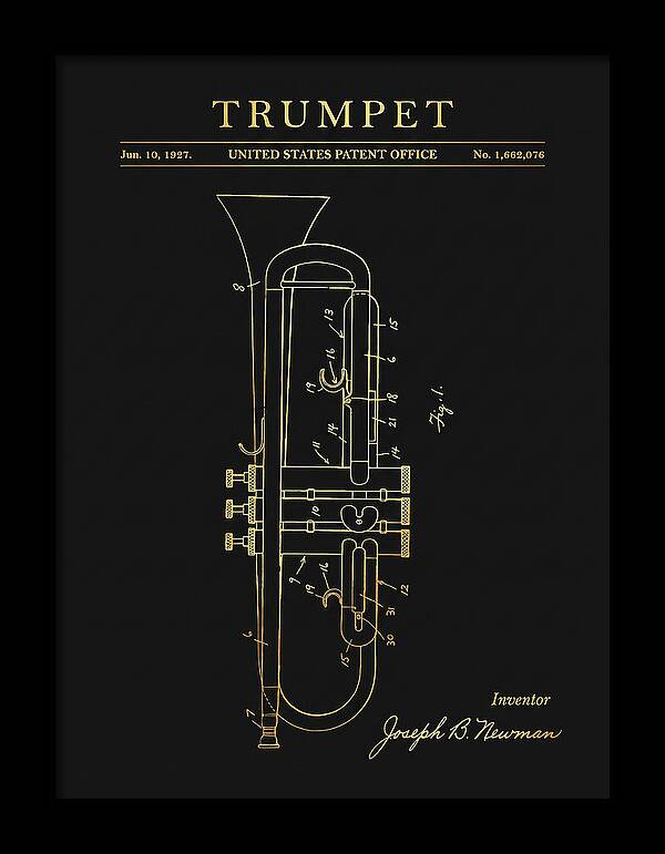 Trumpet Gold Patent Us1662076a