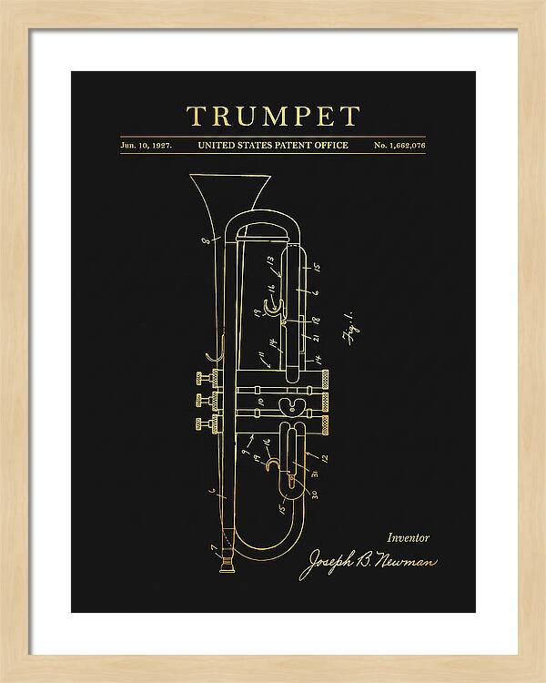 Trumpet Gold Patent Us1662076a