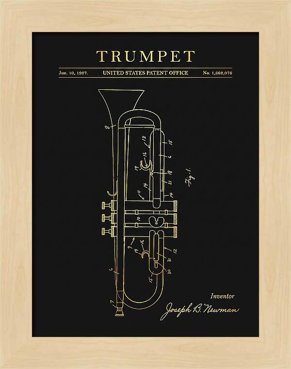 Trumpet Gold Patent Us1662076a