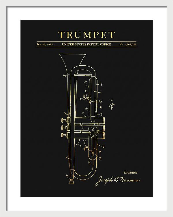 Trumpet Gold Patent Us1662076a