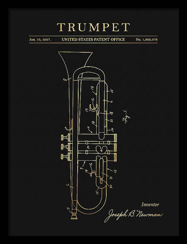 Trumpet Gold Patent Us1662076a