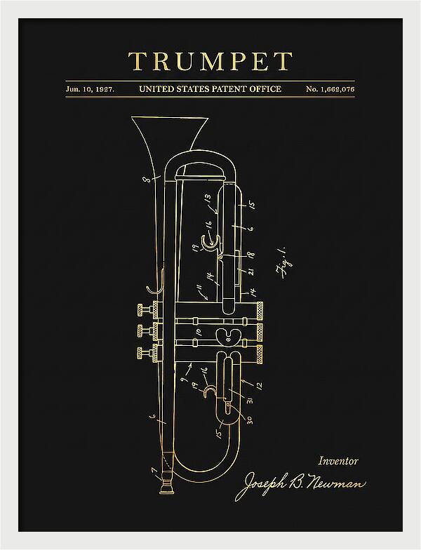 Trumpet Gold Patent Us1662076a