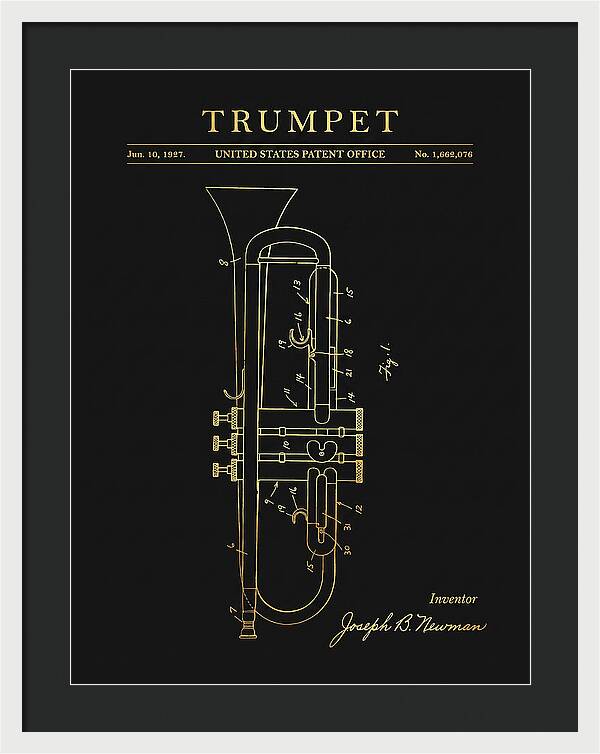 Trumpet Gold Patent Us1662076a
