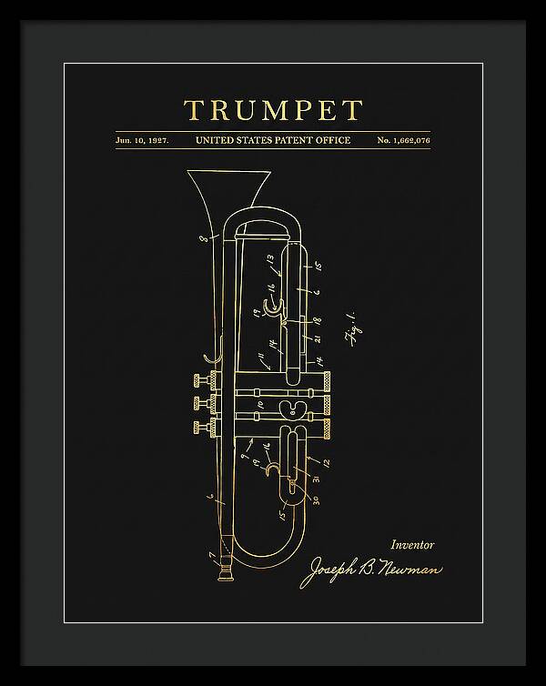 Trumpet Gold Patent Us1662076a
