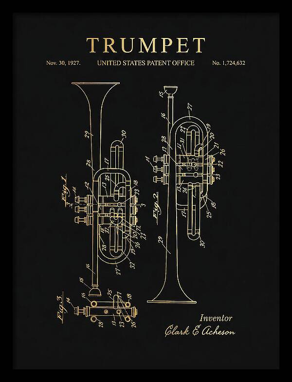 Trumpet Gold Patent Us1724632a