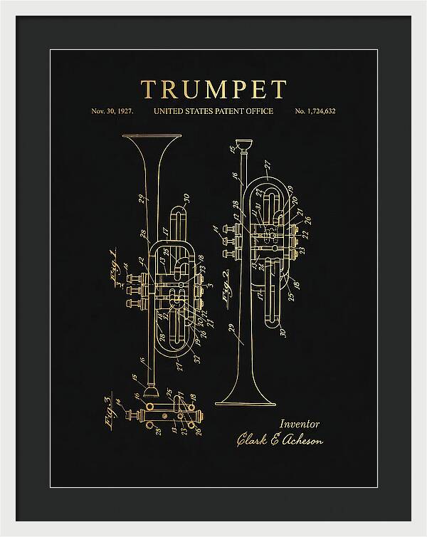 Trumpet Gold Patent Us1724632a