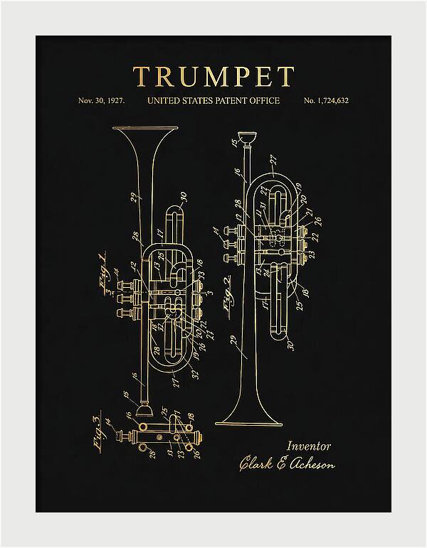 Trumpet Gold Patent Us1724632a