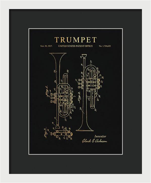 Trumpet Gold Patent Us1724632a