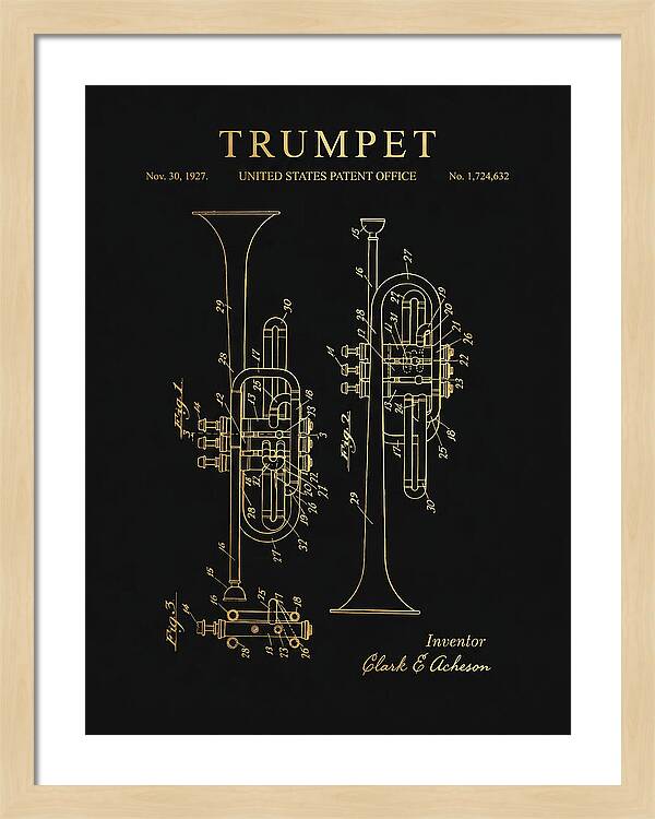 Trumpet Gold Patent Us1724632a