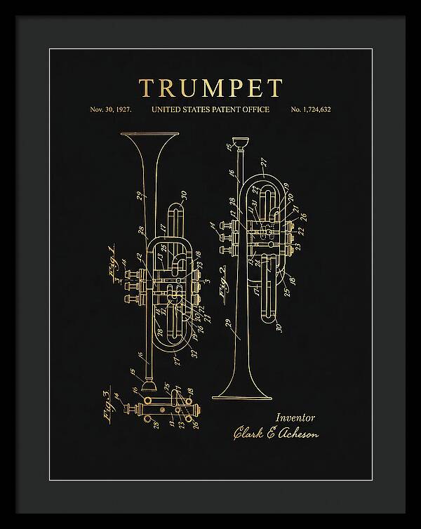 Trumpet Gold Patent Us1724632a