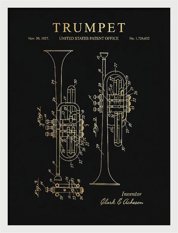 Trumpet Gold Patent Us1724632a