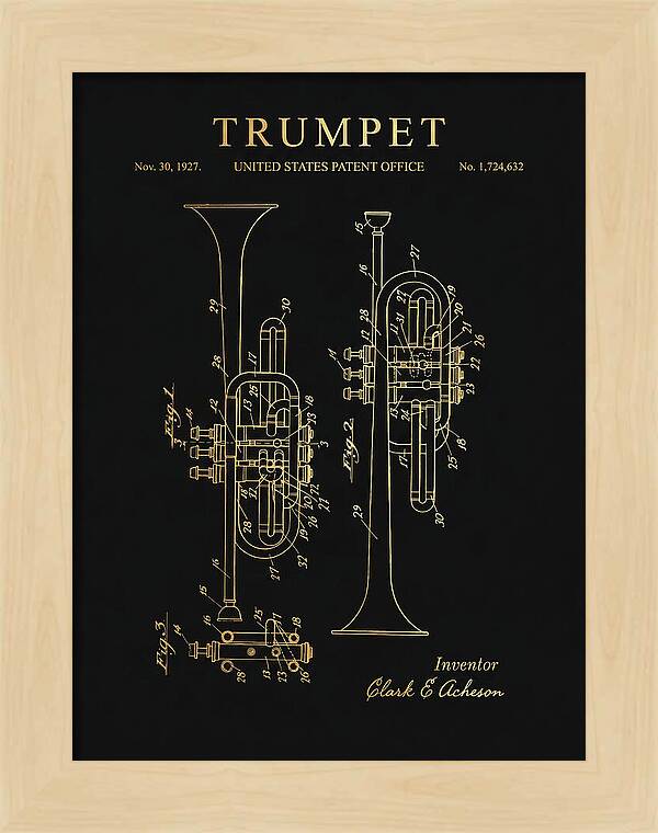 Trumpet Gold Patent Us1724632a