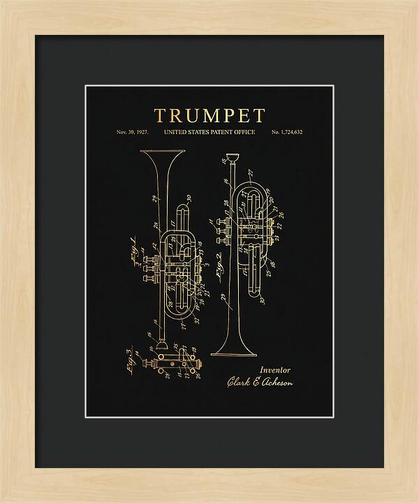 Trumpet Gold Patent Us1724632a