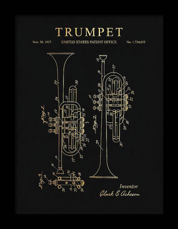 Trumpet Gold Patent Us1724632a
