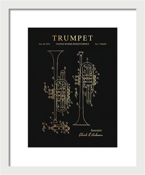 Trumpet Gold Patent Us1724632a