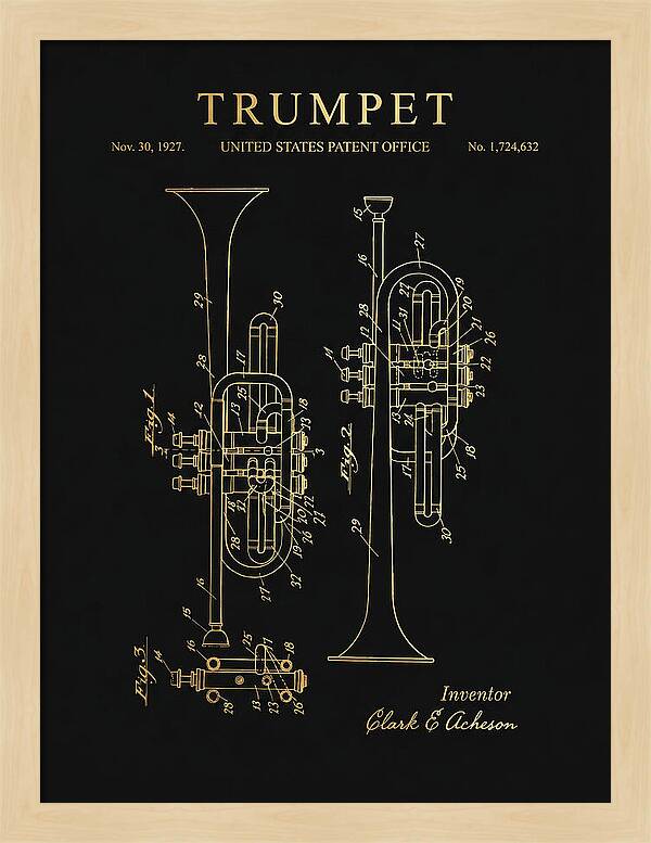 Trumpet Gold Patent Us1724632a