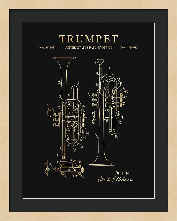 Trumpet Gold Patent Us1724632a