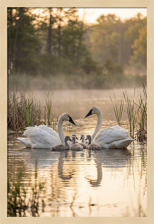 Trumpeter Swan Family