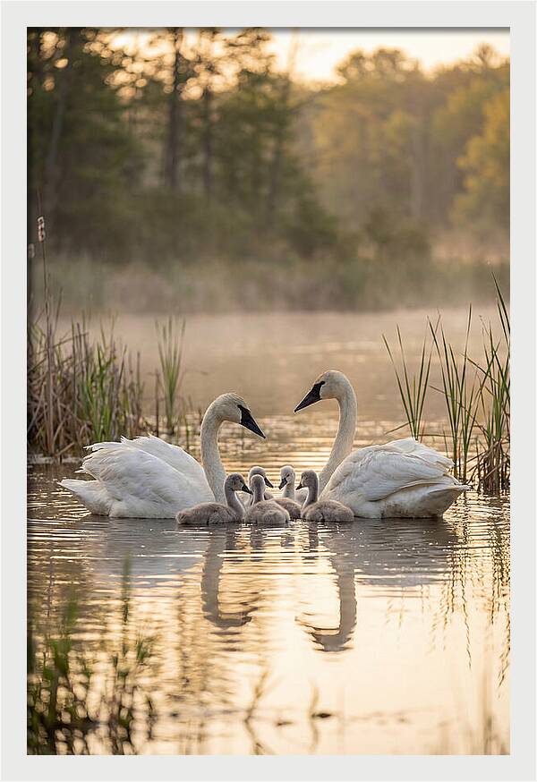 Trumpeter Swan Family