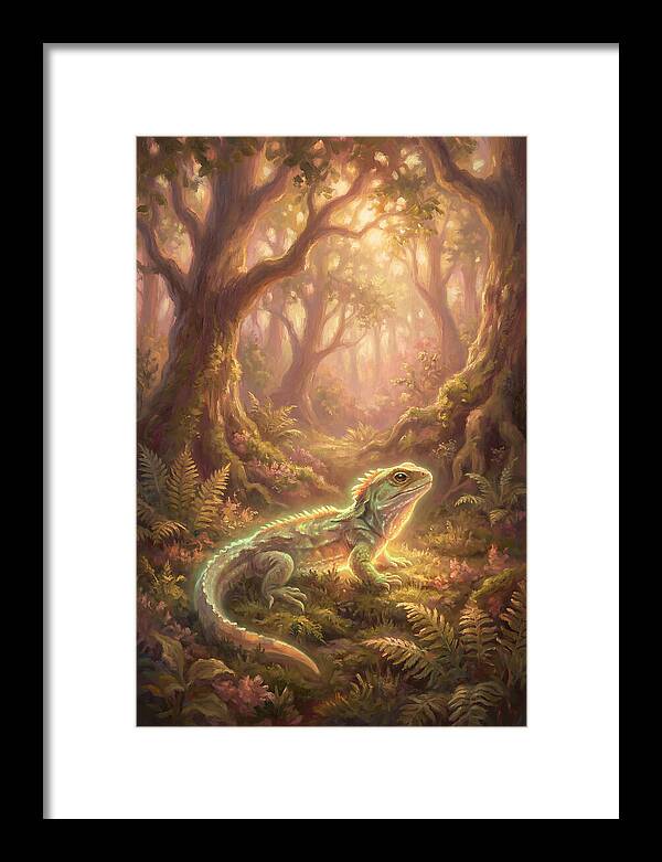 Tuatara In Enchanted Forest