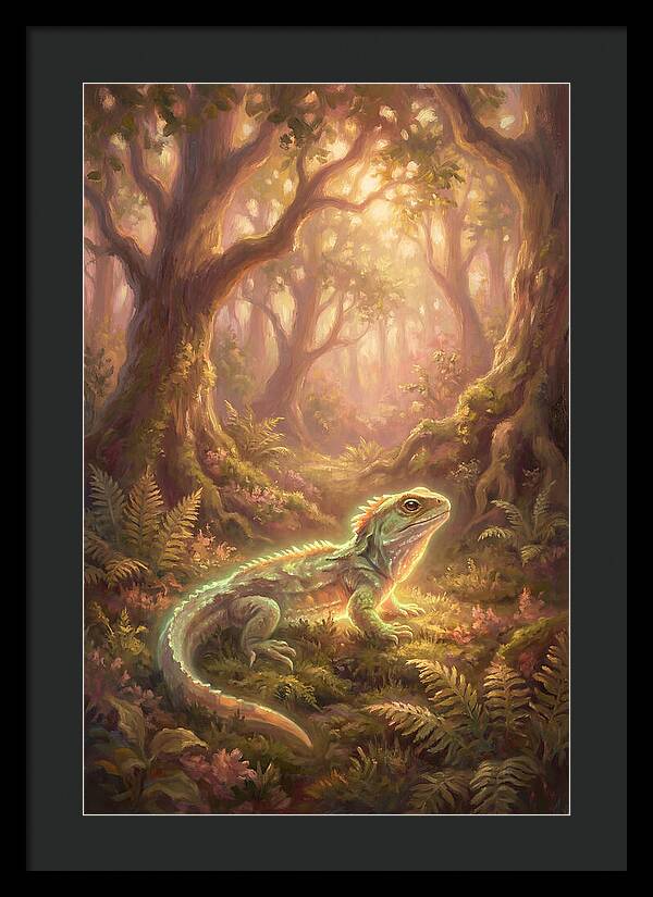 Tuatara In Enchanted Forest