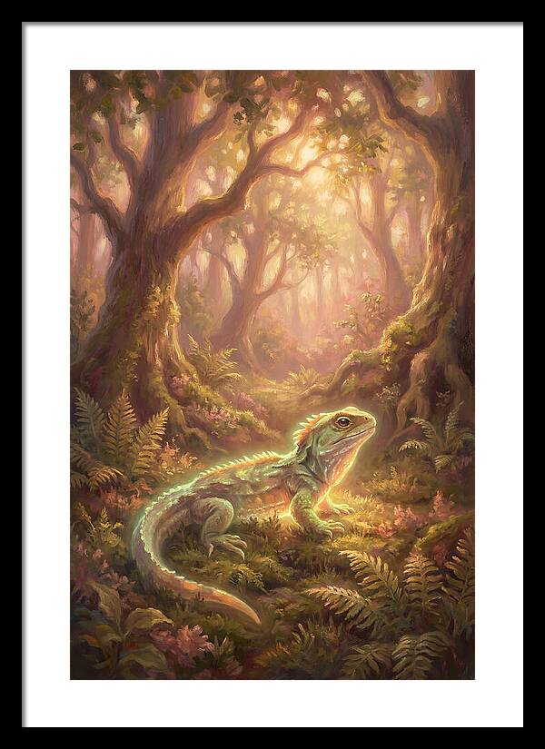 Tuatara In Enchanted Forest