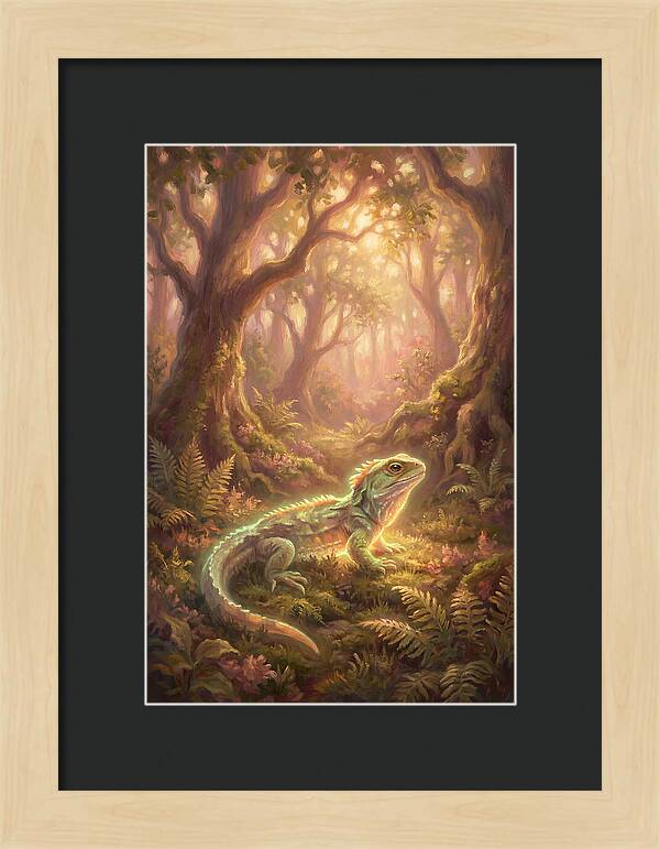 Tuatara In Enchanted Forest