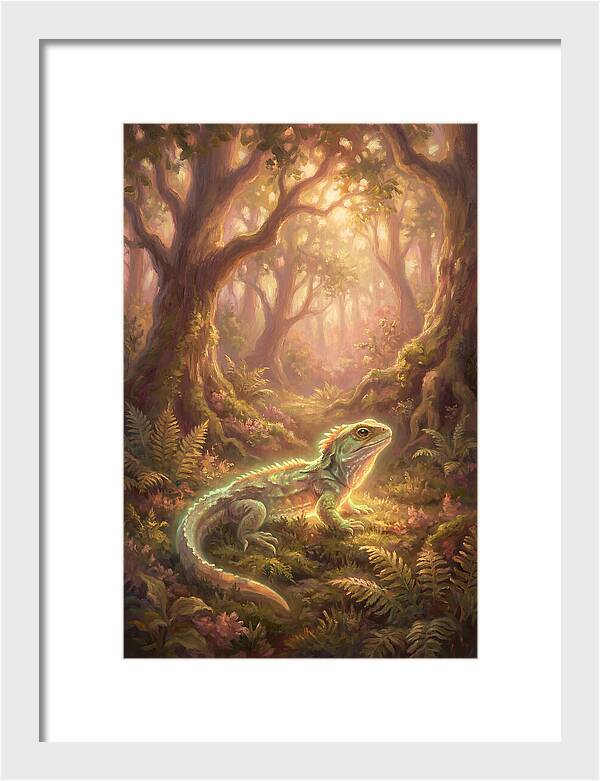 Tuatara In Enchanted Forest