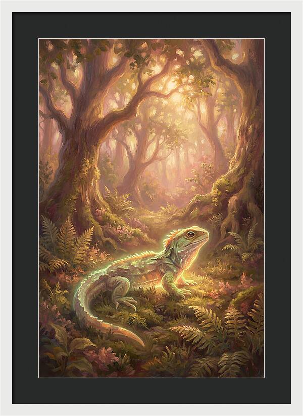 Tuatara In Enchanted Forest